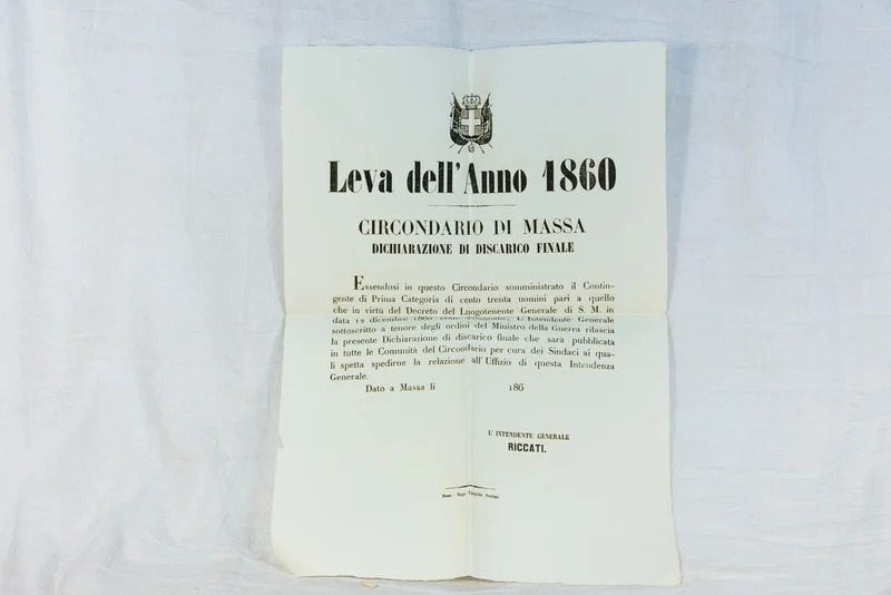 Ausschreibung zur Wehreinberufung des Jahres 1860