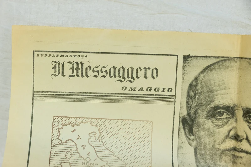 Beilage von "Il Messaggero" - Plakat des kaiserlichen Italiens