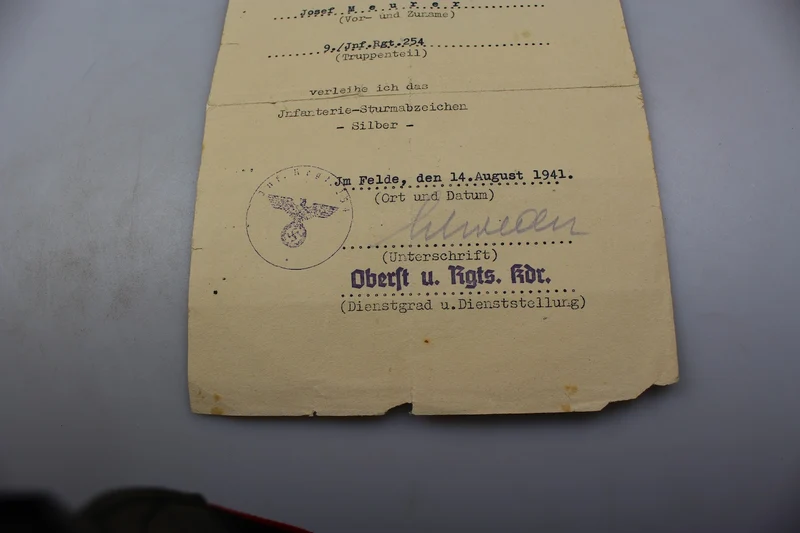 Paar Obergefreiter Urkunden