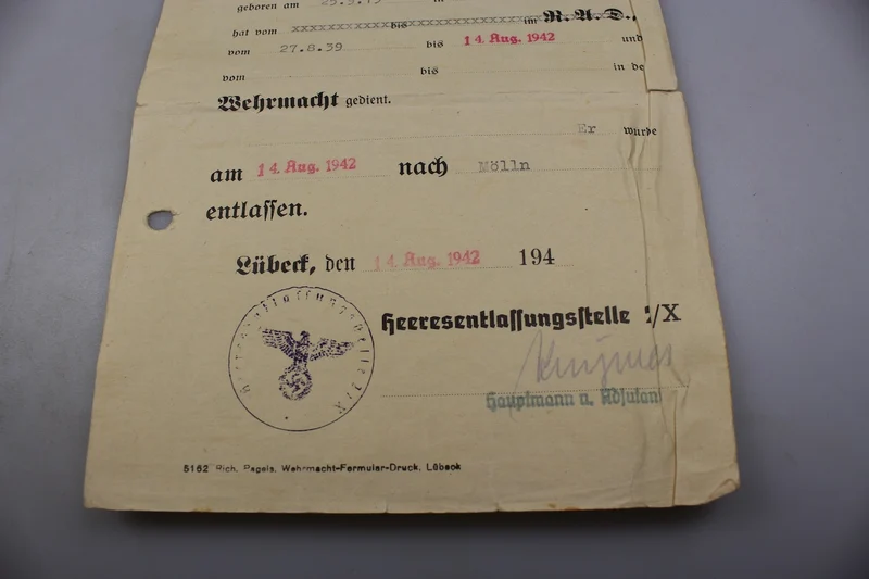 Paar Obergefreiter Urkunden
