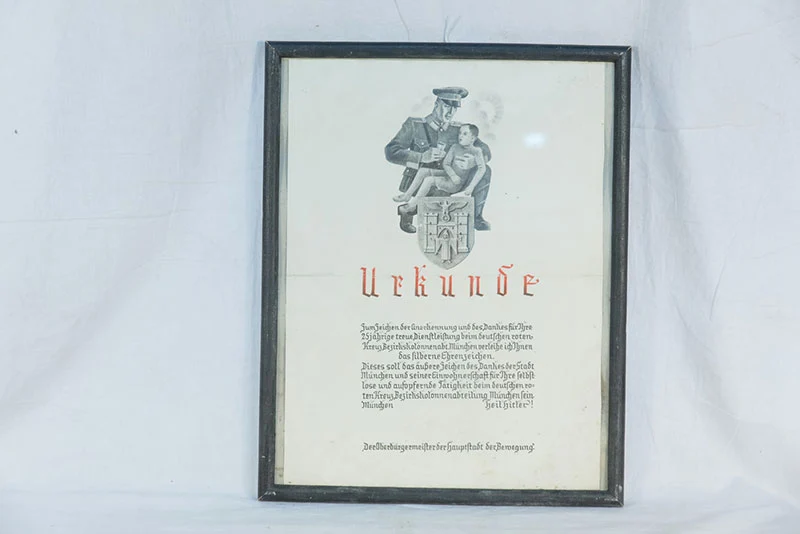 Urkunde 25 Jahre treuer Dienst