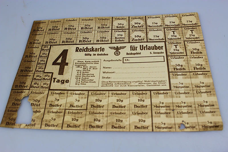 Nr. 2 Lebensmittelkarten - Reichskarte für Urlauber