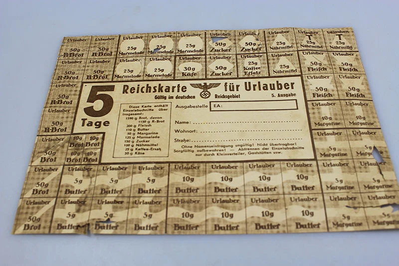 Nr. 2 Lebensmittelkarten - Reichskarte für Urlauber