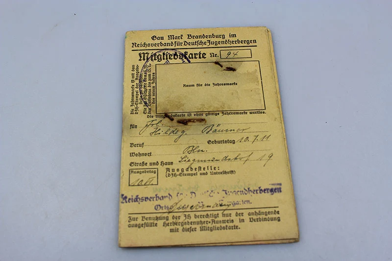 Karte "Reichsverband für Deutsche Jugendherbergen"