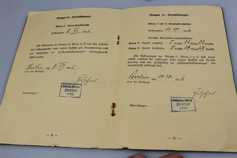 Leistungbuch + NSBO-Karte