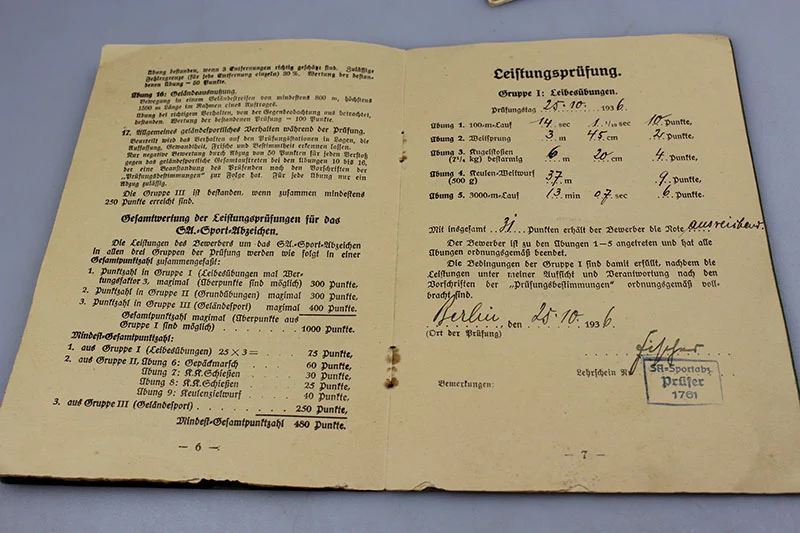 Leistungbuch + NSBO-Karte