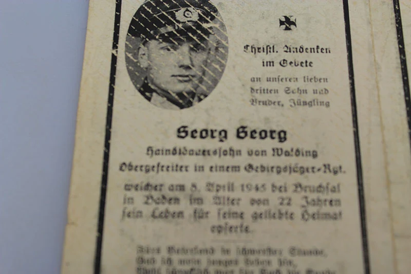 Sterbebilder drei Brüder, zwei Gebirgsjäger