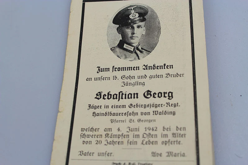 Sterbebilder drei Brüder, zwei Gebirgsjäger