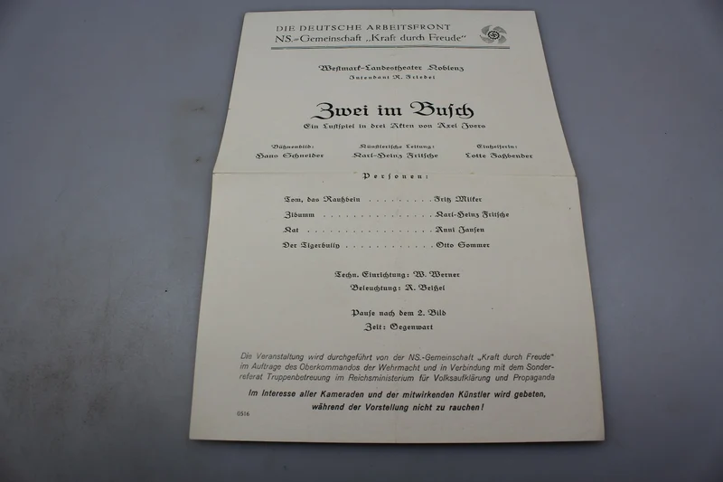 Unterlagen zur Kreuzfahrt "Kraft durch Freude" 1938