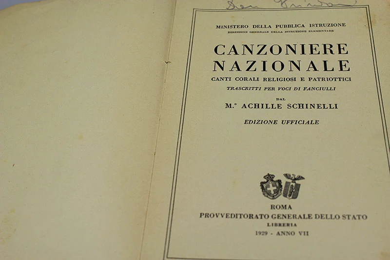 Ausgabe der "Canzoniere Nazionale" von 1939