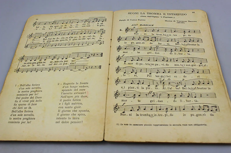 Ausgabe der "Canzoniere Nazionale" von 1939