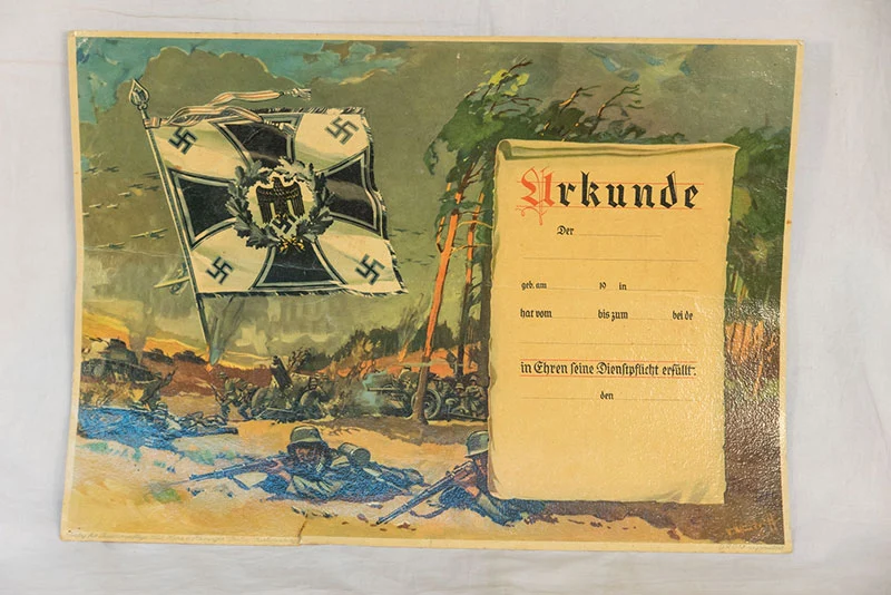 Urkunde Infanterie-Regiment. Abmessungen 42 x 30 cm