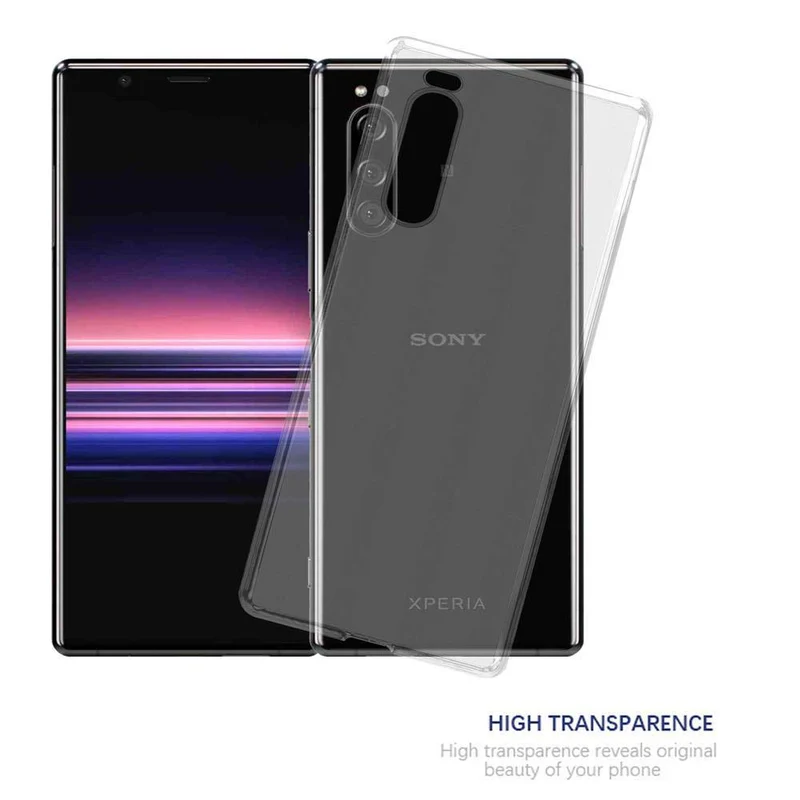 Cadorabo Hülle kompatibel mit Sony Xperia 5 Schutzhülle aus flexiblem TPU Silikon