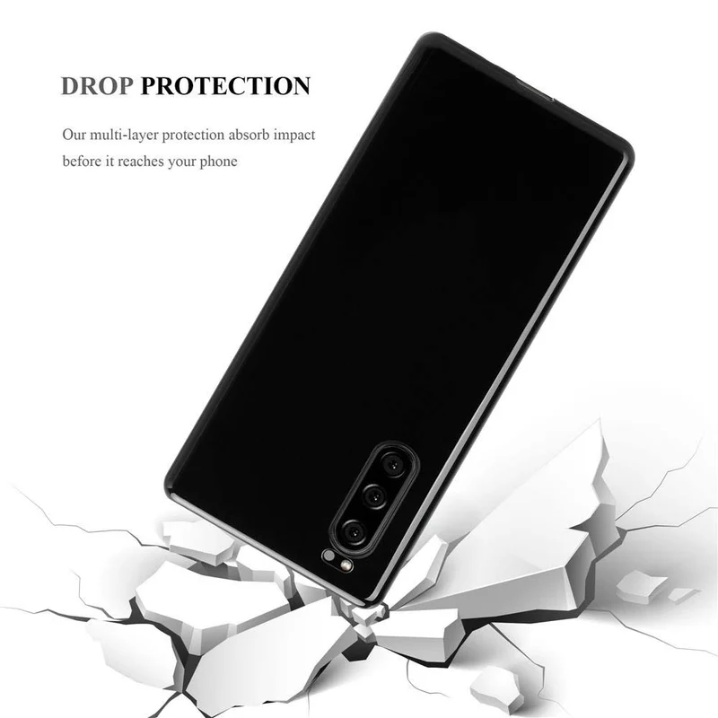 Cadorabo Hülle kompatibel mit Sony Xperia 5 Schutzhülle aus flexiblem TPU Silikon