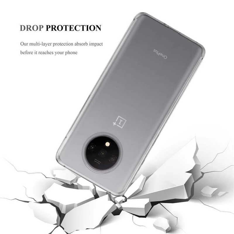 Cadorabo Hülle kompatibel mit OnePlus 7T Schutzhülle aus flexiblem TPU Silikon