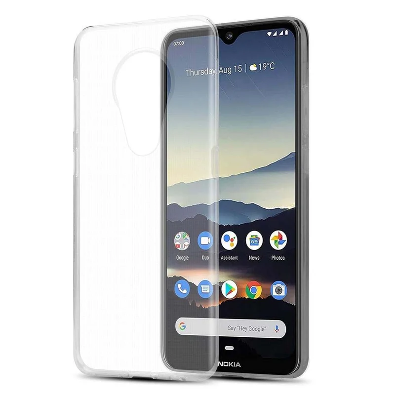 Cadorabo Hülle kompatibel mit Nokia 7,2 Schutzhülle aus flexiblem TPU Silikon
