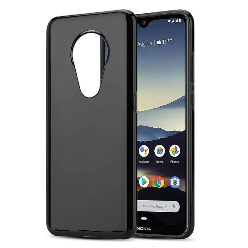 Cadorabo Hülle kompatibel mit Nokia 7,2 Schutzhülle aus flexiblem TPU Silikon