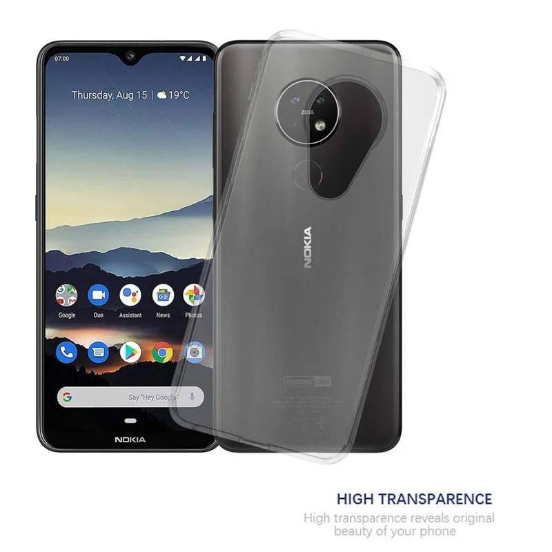 Cadorabo Hülle kompatibel mit Nokia 7,2 Schutzhülle aus flexiblem TPU Silikon