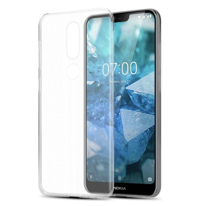 Cadorabo Hülle kompatibel mit Nokia 7,1 Schutzhülle aus flexiblem TPU Silikon