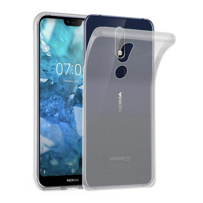 Cadorabo Hülle kompatibel mit Nokia 7,1 Schutzhülle aus flexiblem TPU Silikon