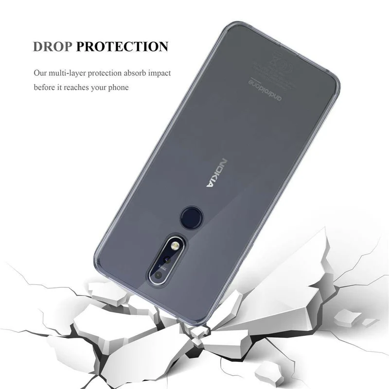 Cadorabo Hülle kompatibel mit Nokia 7,1 Schutzhülle aus flexiblem TPU Silikon