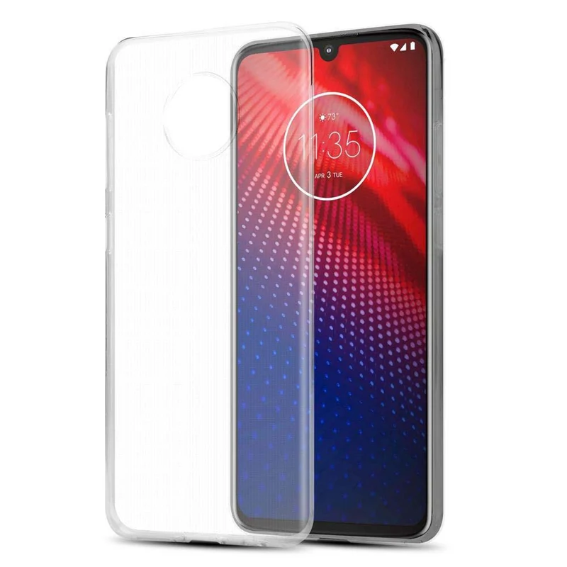 Cadorabo Hülle kompatibel mit Motorola MOTO Z4 Schutzhülle aus flexiblem TPU Silikon