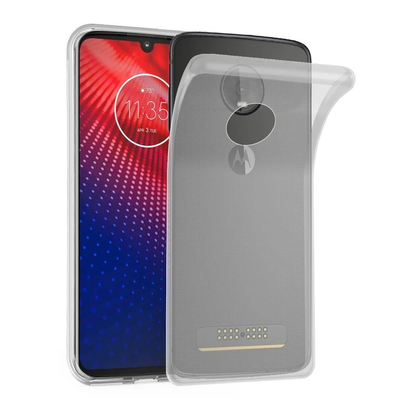 Cadorabo Hülle kompatibel mit Motorola MOTO Z4 Schutzhülle aus flexiblem TPU Silikon