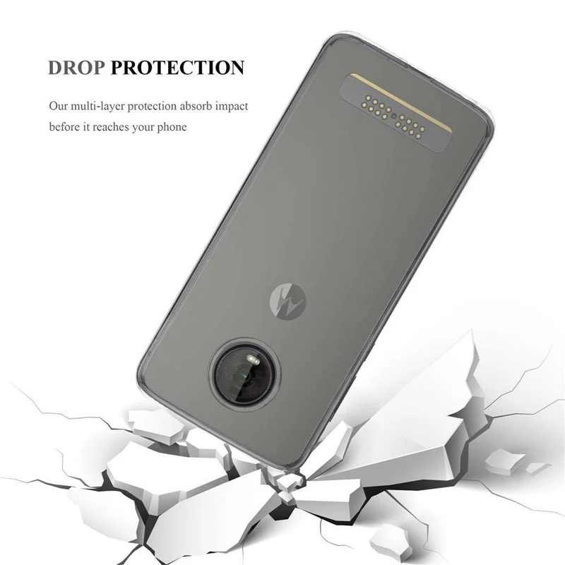 Cadorabo Hülle kompatibel mit Motorola MOTO Z4 Schutzhülle aus flexiblem TPU Silikon
