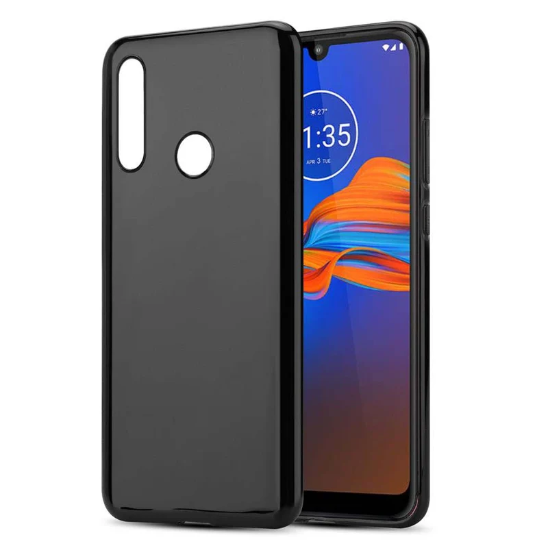 Cadorabo Hülle kompatibel mit Motorola MOTO E6 PLUS Schutzhülle aus flexiblem TPU Silikon