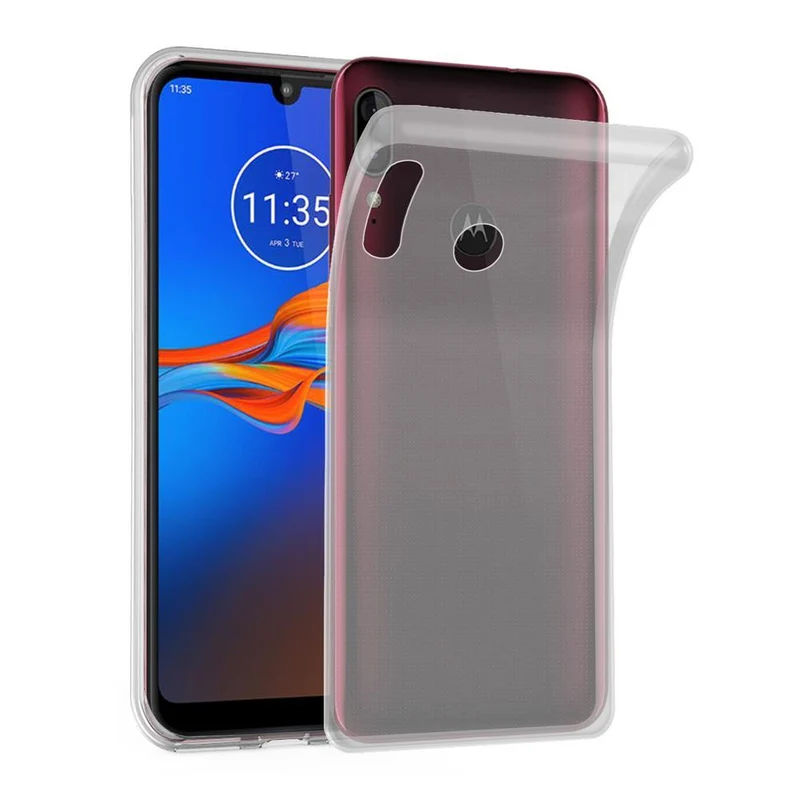 Cadorabo Hülle kompatibel mit Motorola MOTO E6 PLUS Schutzhülle aus flexiblem TPU Silikon
