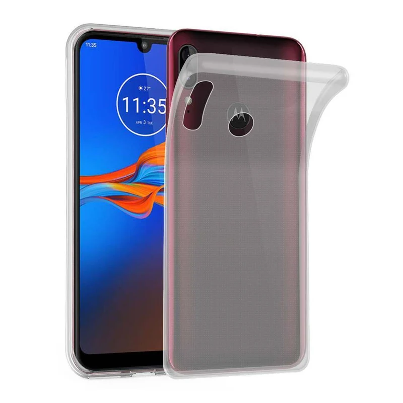 Cadorabo Hülle kompatibel mit Motorola MOTO E6 PLUS Schutzhülle aus flexiblem TPU Silikon