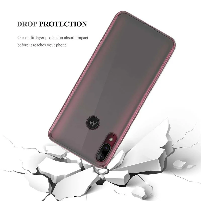 Cadorabo Hülle kompatibel mit Motorola MOTO E6 PLUS Schutzhülle aus flexiblem TPU Silikon