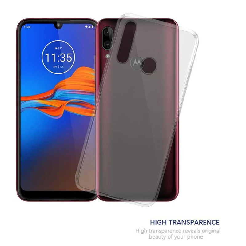 Cadorabo Hülle kompatibel mit Motorola MOTO E6 PLUS Schutzhülle aus flexiblem TPU Silikon