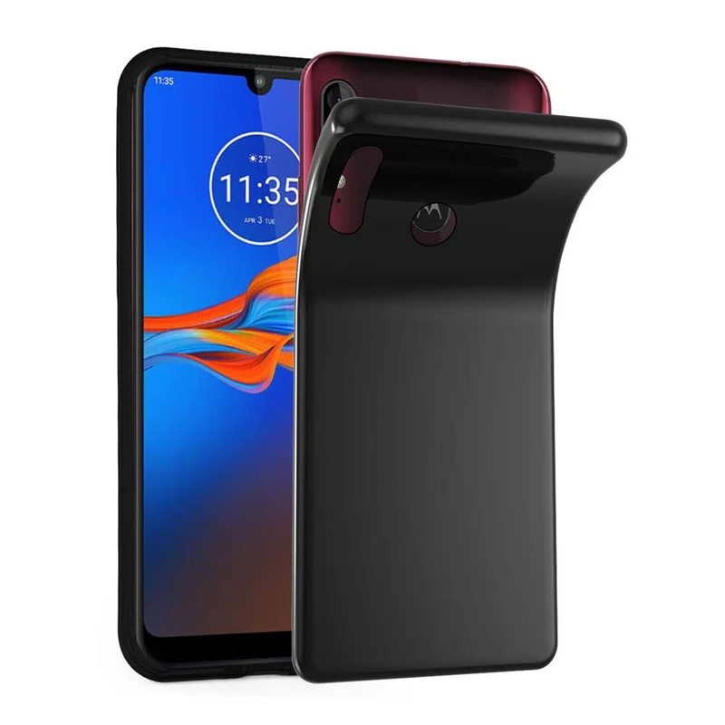 Cadorabo Hülle kompatibel mit Motorola MOTO E6 PLUS Schutzhülle aus flexiblem TPU Silikon