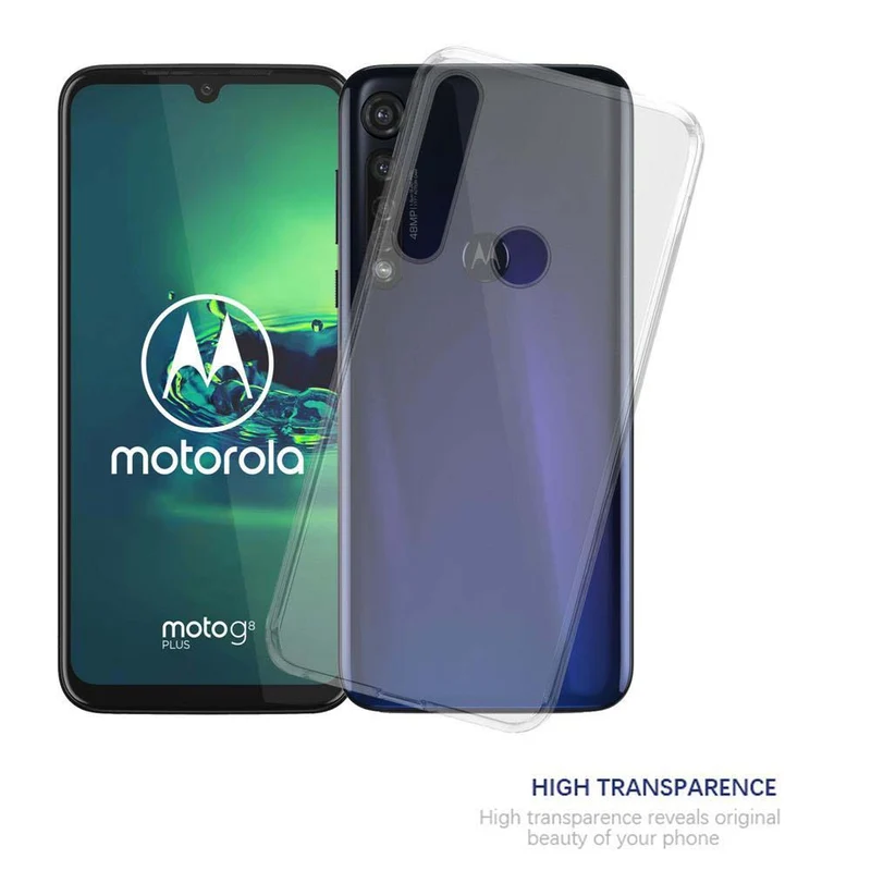 Cadorabo Hülle kompatibel mit Motorola MOTO G8 PLUS Schutzhülle aus flexiblem TPU Silikon