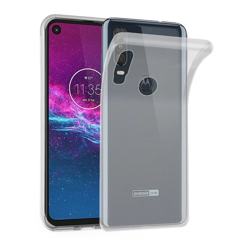 Cadorabo Hülle kompatibel mit Motorola ONE ACTION Schutzhülle aus flexiblem TPU Silikon