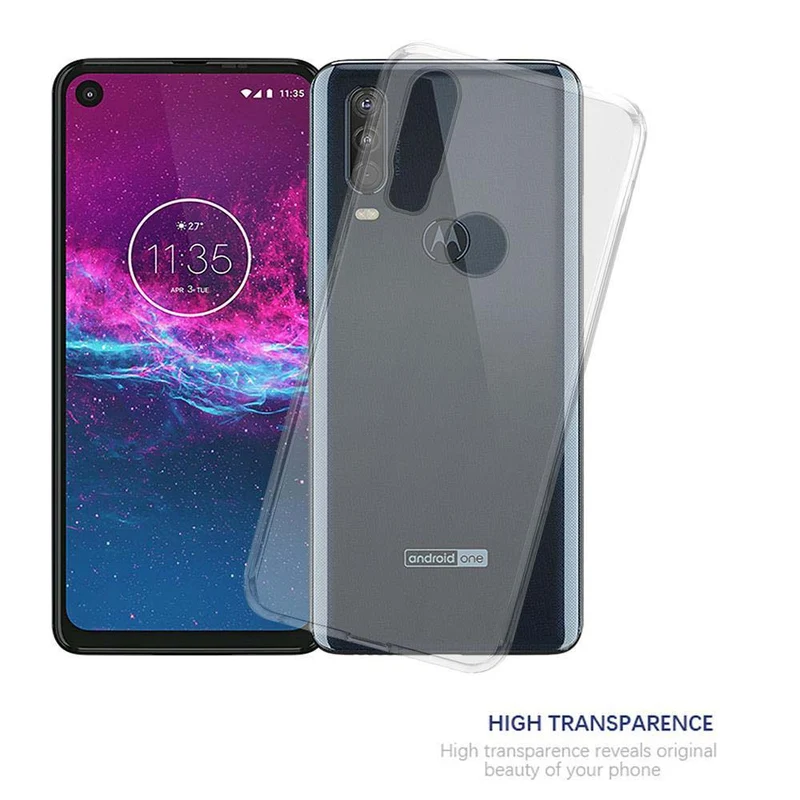 Cadorabo Hülle kompatibel mit Motorola ONE ACTION Schutzhülle aus flexiblem TPU Silikon