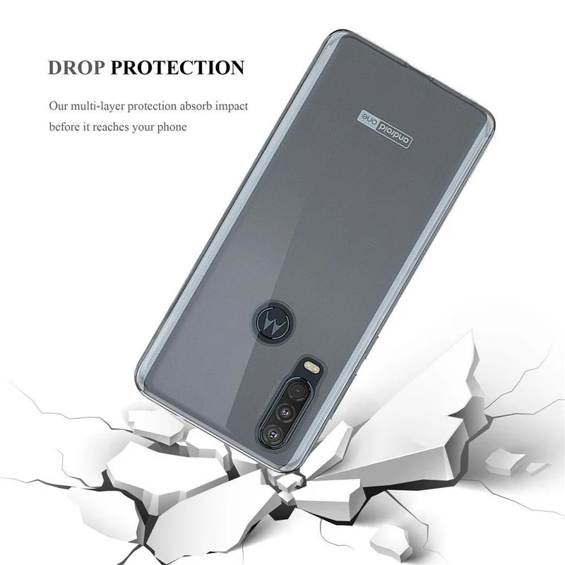 Cadorabo Hülle kompatibel mit Motorola ONE ACTION Schutzhülle aus flexiblem TPU Silikon
