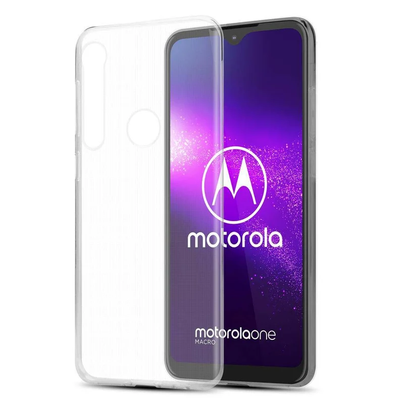 Cadorabo Hülle kompatibel mit Motorola ONE MACRO Schutzhülle aus flexiblem TPU Silikon