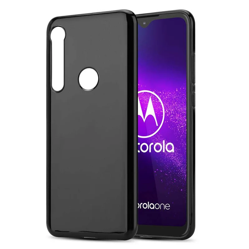 Cadorabo Hülle kompatibel mit Motorola ONE MACRO Schutzhülle aus flexiblem TPU Silikon