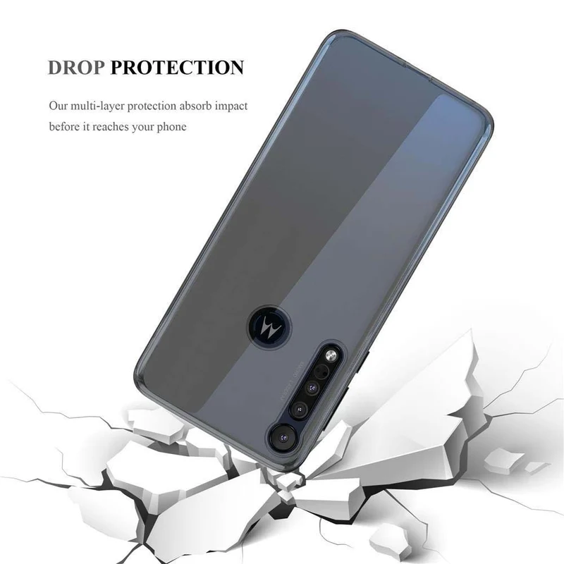 Cadorabo Hülle kompatibel mit Motorola ONE MACRO Schutzhülle aus flexiblem TPU Silikon