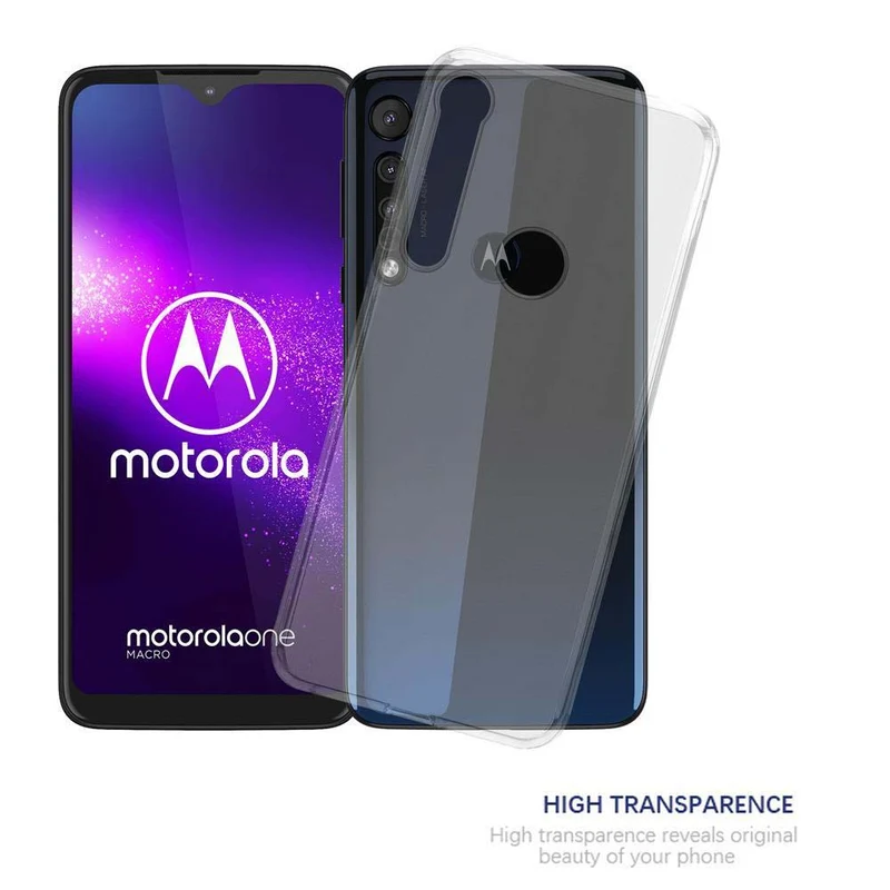 Cadorabo Hülle kompatibel mit Motorola ONE MACRO Schutzhülle aus flexiblem TPU Silikon