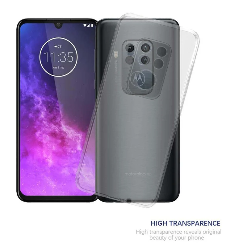 Cadorabo Hülle kompatibel mit Motorola ONE PRO / ONE ZOOM Schutzhülle aus flexiblem TPU Silikon
