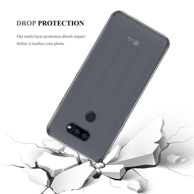 Cadorabo Hülle kompatibel mit LG K40S Schutzhülle aus flexiblem TPU Silikon