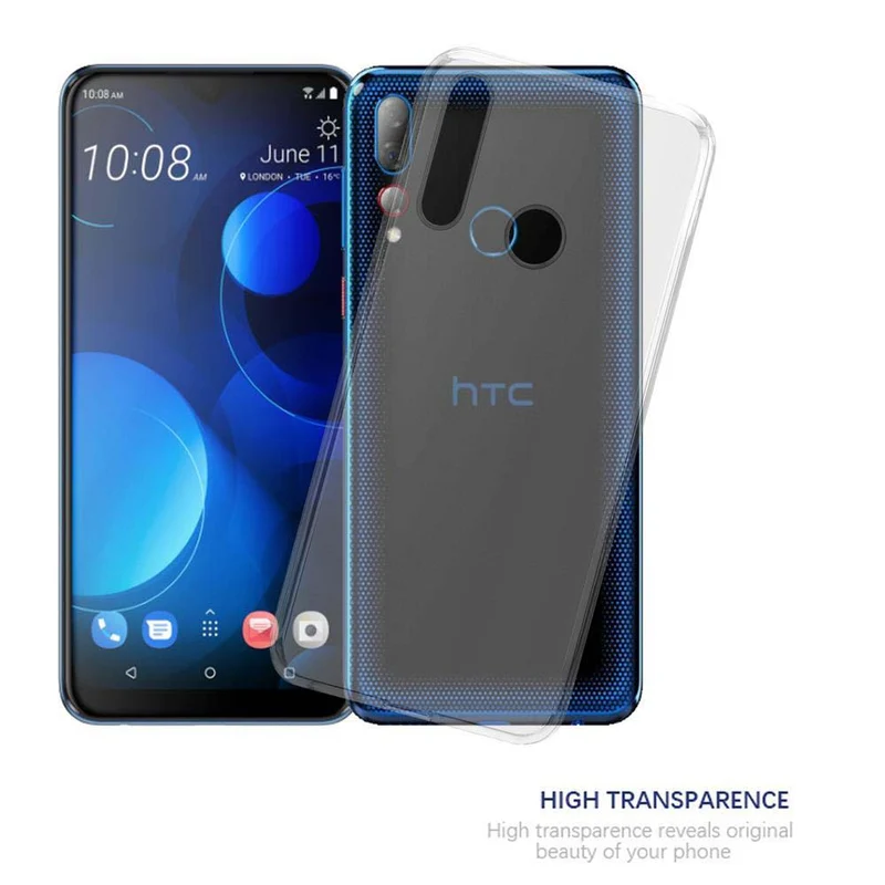 Cadorabo Hülle kompatibel mit HTC Desire 19 PLUS Schutzhülle aus flexiblem TPU Silikon