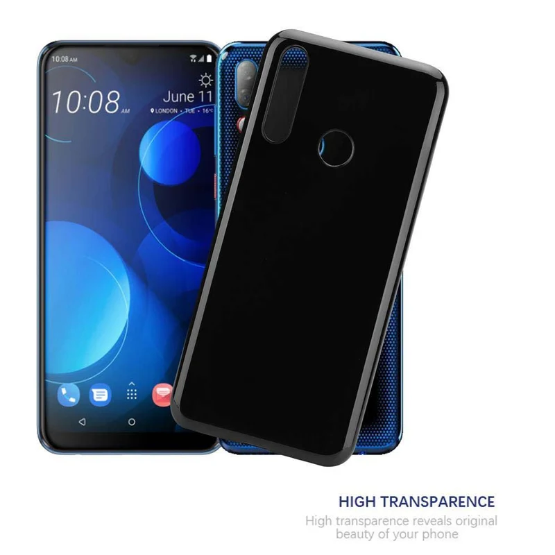 Cadorabo Hülle kompatibel mit HTC Desire 19 PLUS Schutzhülle aus flexiblem TPU Silikon