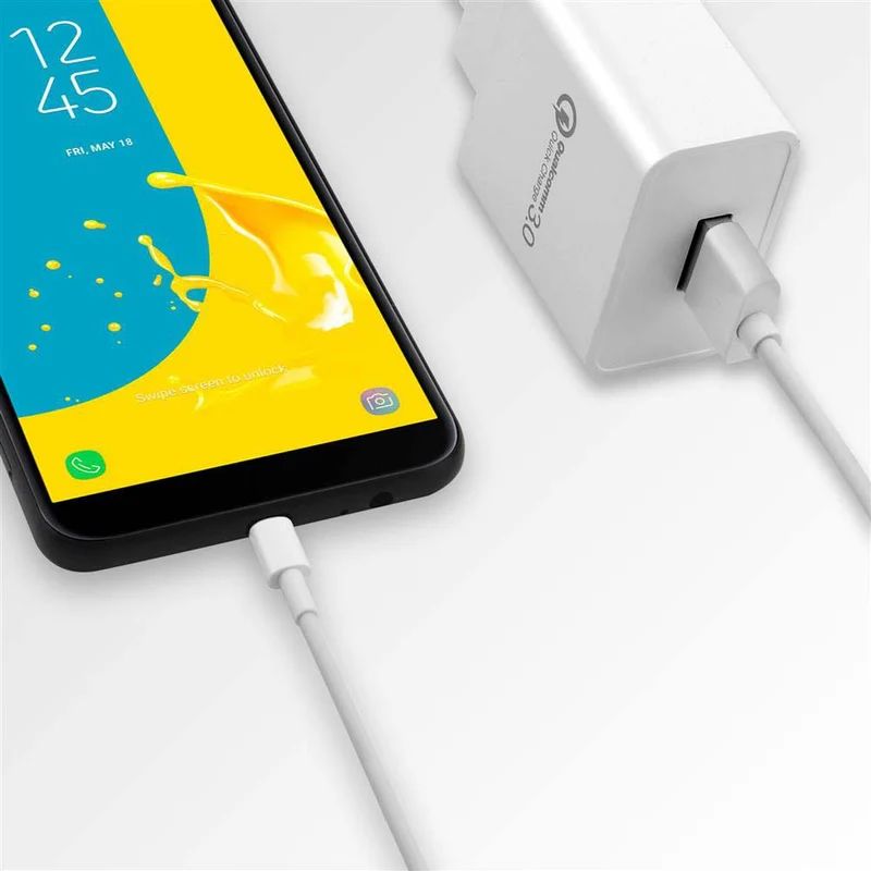 Cadorabo Micro USB Kabel 1 Meter Micro USB Kabel 2A kompatibel mit Geräten mit Micro USB Anschluss z.B. Smartphones, Tablets, Laptops und mehr - Ladegerät Ladekabel Adapter