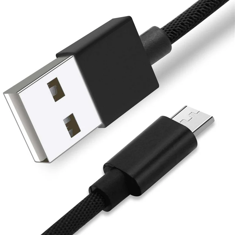 Cadorabo Micro USB Kabel 1 Meter Micro USB Kabel 2.4A kompatibel mit Geräten mit Micro USB Anschluss z.B. Smartphones, Tablets, Laptops und mehr - Ladegerät Ladekabel Adapter