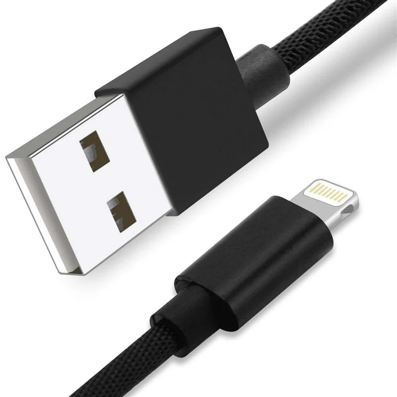 Cadorabo USB Kabel 1 Meter USB Kabel 2.4A kompatibel mit Apple Geräten z.B. Smartphones, Tablets, Laptops und mehr - Ladegerät Ladekabel Adapter