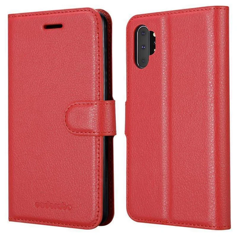 Cadorabo Hülle kompatibel mit Samsung Galaxy NOTE 10 PLUS Schutzhülle mit Magnetverschluss, Standfunktion und Kartenfach